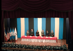 El Comisionado de la CICIG, Iván Velásquez, y la Fiscal General, Thelma Aldana, durante el acto en Quetzaltenango.