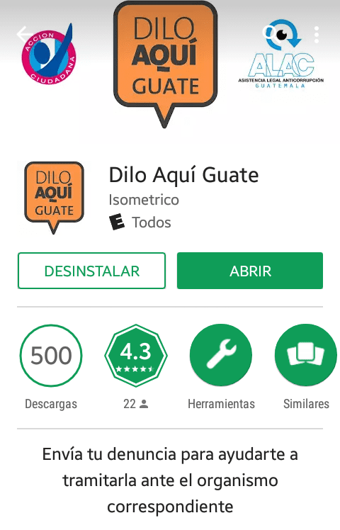 El app está a cargo de Acción Ciudadana.