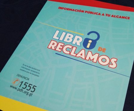 El libro de reclamos fue presentado el pasado 11 de julio. Foto: PDH