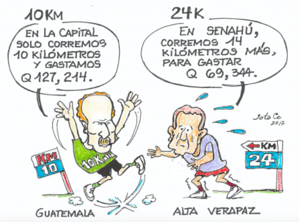 Jota Ce y su ingenio para retratar al cinco veces alcalde de la ciudad de Guatemala.