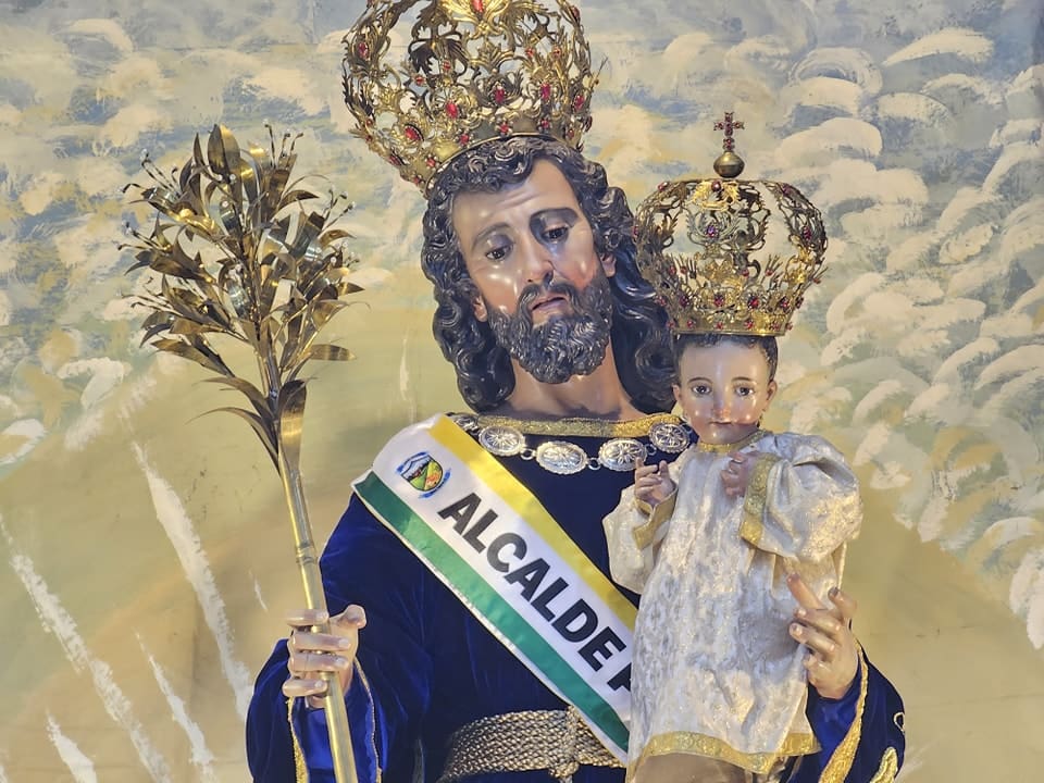 Imagen ubicada en el altar mayor de la parroquia de la ciudad. Foto: municipalidad de San José Pinula.