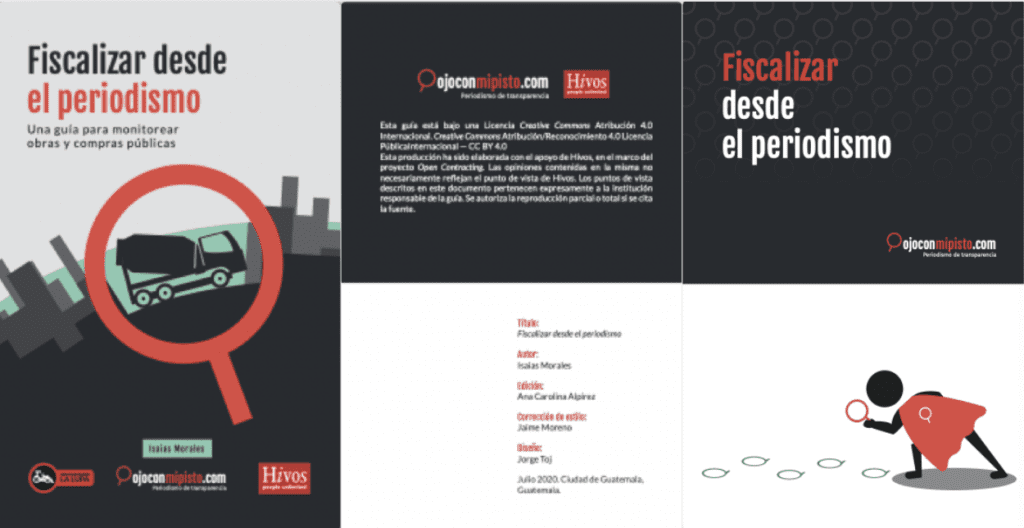La guía para fiscalizar desde el periodismo está disponible en las librerías Sophos y Catafixia. También en las oficinas de Ojoconmipisto.