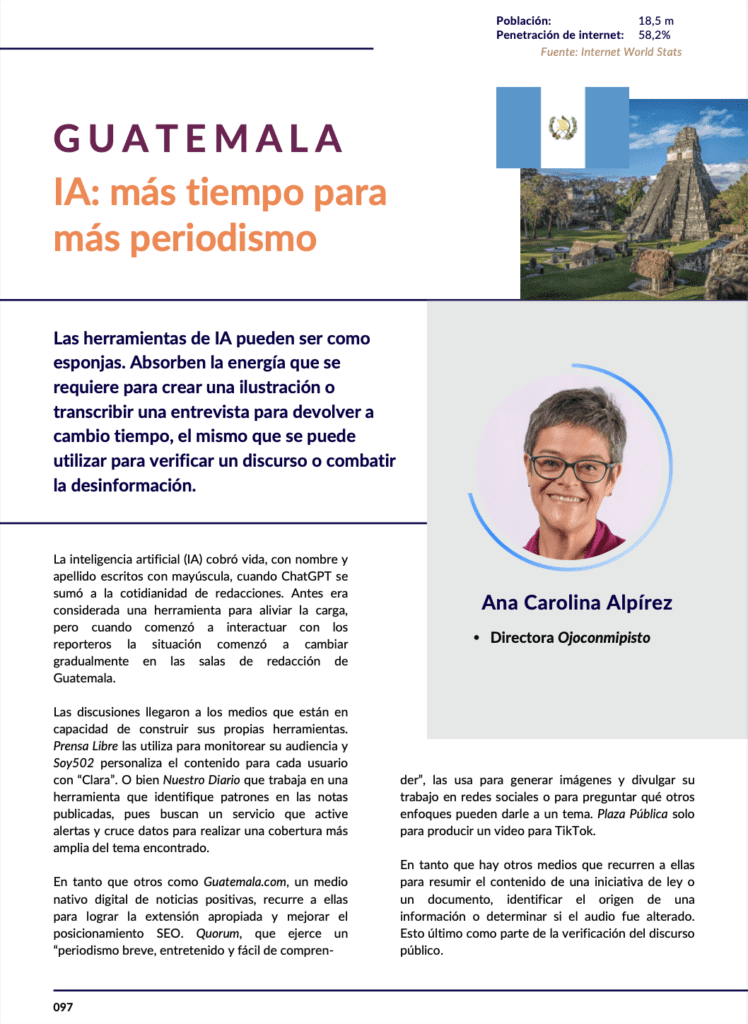Capítulo Guatemala: IA: más tiempo para más periodismo