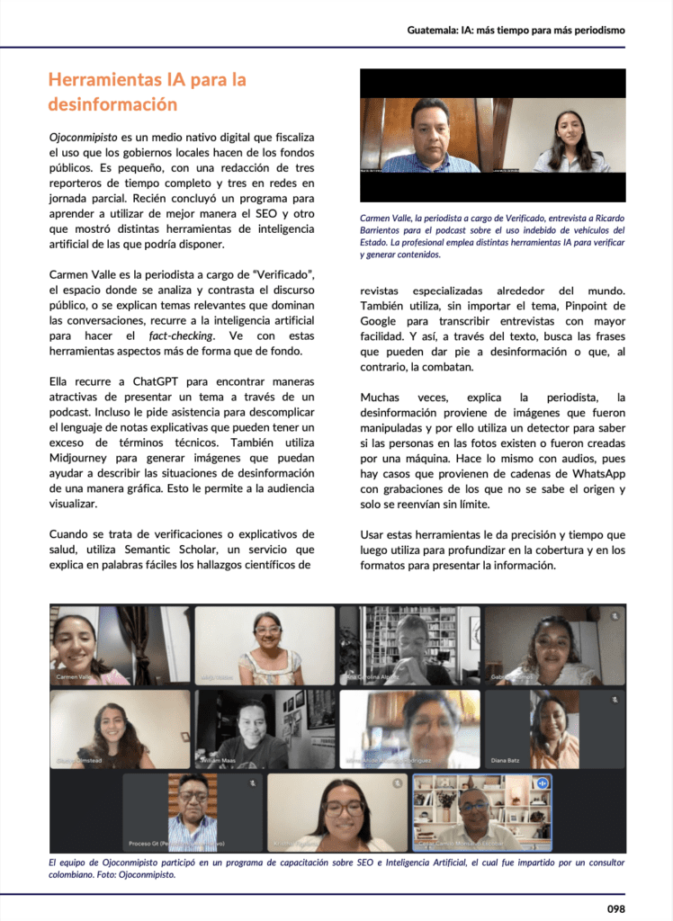 El texto recoge lss experiencias de siete medios de comunicación.