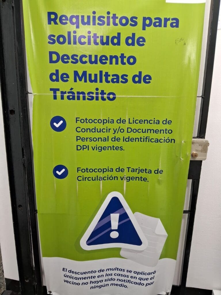 Los requisitos para pedir descuento de multas.