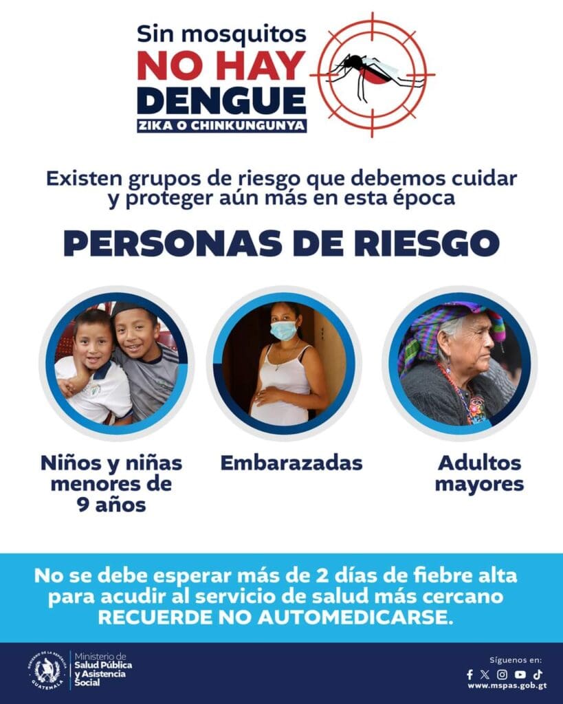 Parte de la campaña del ministerio de Salud para atender a la población más vulnerable en caso de padecer dengue.