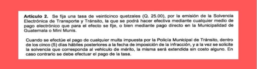 Artículo 2 del Acuerdo Com-21-2024, emitido por el concejo de la municipalidad de Guatemala.