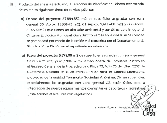Requerimiento de cesión vial por parte de la municipalidad. Fuente: Juntos por Kanajuyú.