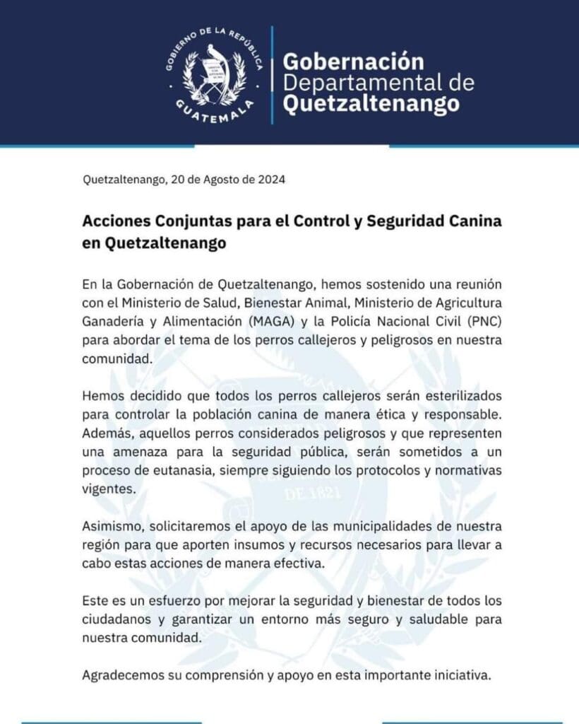 Gobernación departamental de Quetzaltenango.