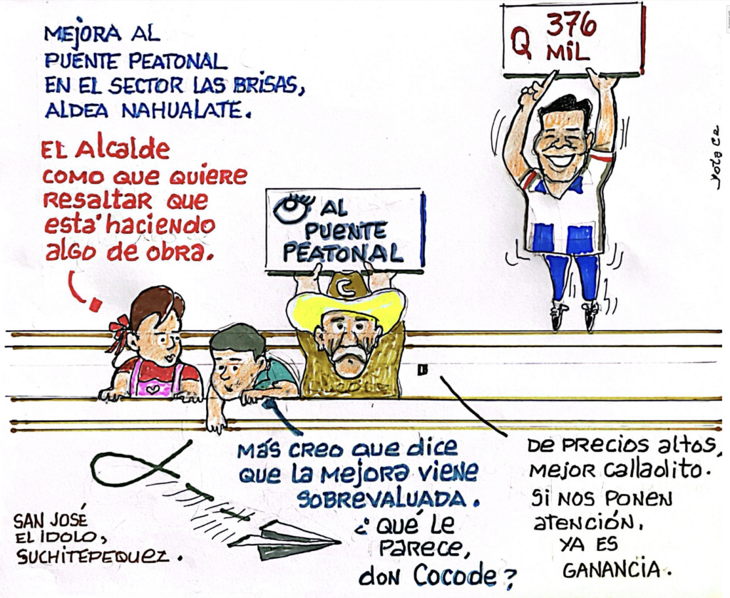 A solicitud del cocode de la aldea Nahualate II se restauró la estructura de este paso de vecinos del municipio.