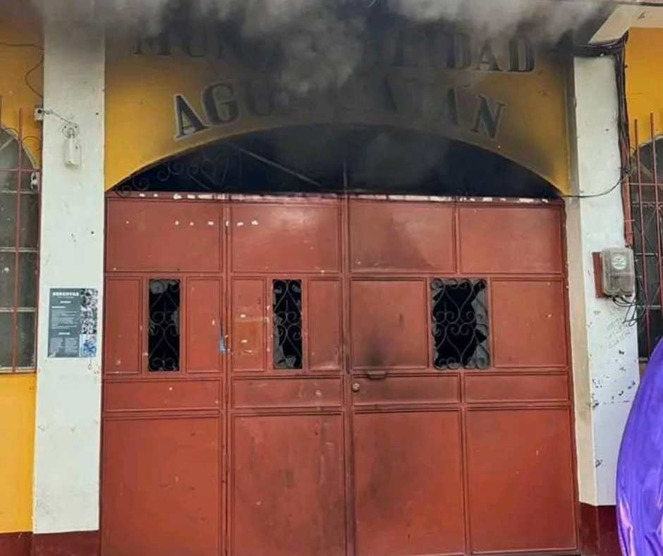 Incendio municipalidad de Aguacatán, Huehuetenango.