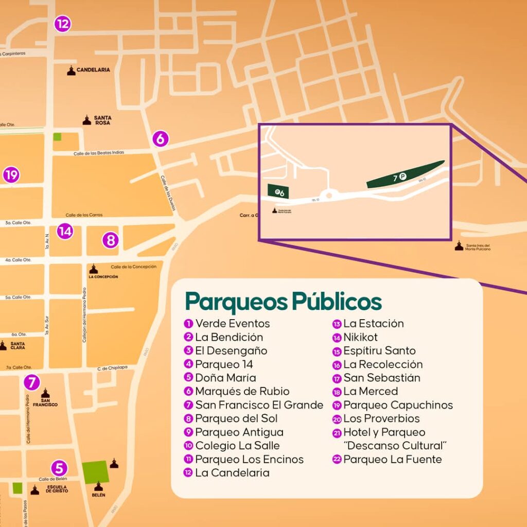Estos son los parqueos municipales y horarios para el Domingo de Ramos (13 de abril): municipalidad de La Antigua Guatemala.