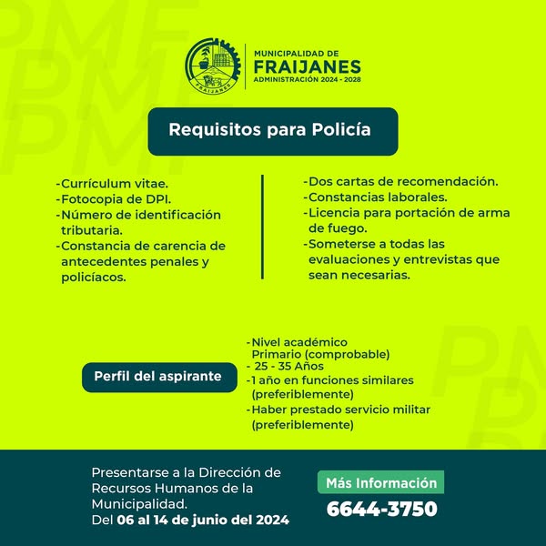 Requisitos para ser Policía Municipal en 2024. 