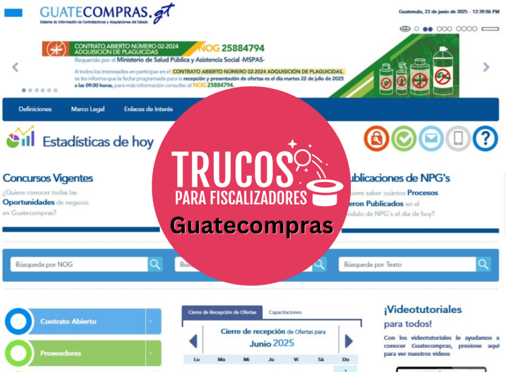 Te explicamos como encontrar en Guatecompras las adquisiciones de baja cuantía que hace tu municipalidad. Esas que se hacen sin competencia y algunas veces sin mucho ruido.