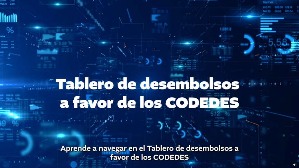 La plataforma muestra información detallada sobre el presupuesto, los desembolsos y avance de cada proyecto financiado por los codede.