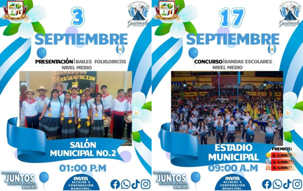 Calendario de actividades y concurso de bandas. Foto: municipalidad de San Cristóbal Cucho.